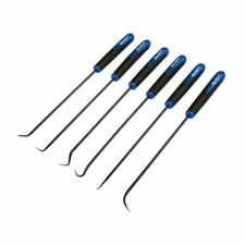 BlueSpot 6pc Long Reach Pick And Hook Probe Set O Ring Seal Remover Tool