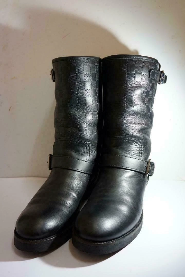 *** Louis Vuitton Biker Damier Mens Engineer Boots UK=9-size US = 10 ***