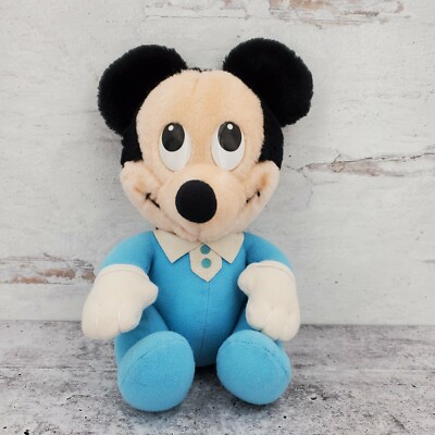 1984 Playskool Disney Babies Baby Mickey Mouse Plush Doll 8