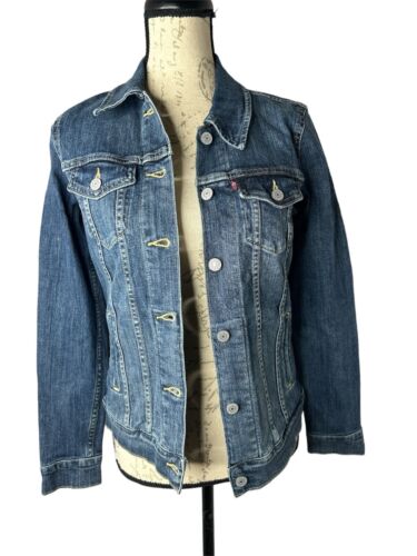 Levis Jacket Womens Medium Blue Denim Trucker Jean Jacket XS Wash Cotton NEW - Picture 2 of 11
