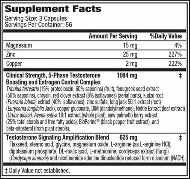 MHP T-BOMB 3Xtreme для тестостерона мужчин мышечная сила 168 капсул - Изображение 3 из 4