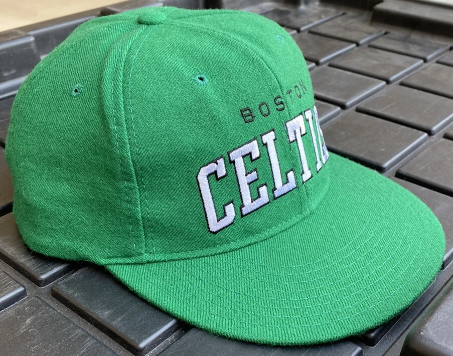 Vintage Boston Celtics Starter Arch Snapback Hat Cap NBA 100% Wool White Tag - Image 2 of 4