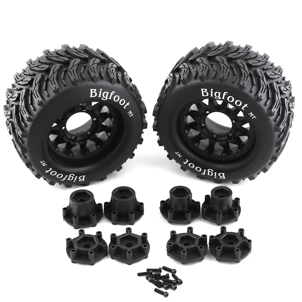 2X RC Wheel and Tires 12/14mm HEX Wheel for 1/10 Monster Truck Off Road Traxxas - image 4 of 4