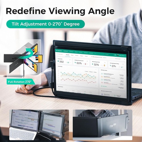 Duex Plus DS Mobile Pixels Portable Monitor for Laptop, 13.3" FHD IPS 1080P - Picture 18 of 23