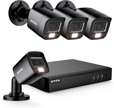 8CH Wired Outdoor Security Camera System with AI Human/Vehicle Detection, 5MP Li