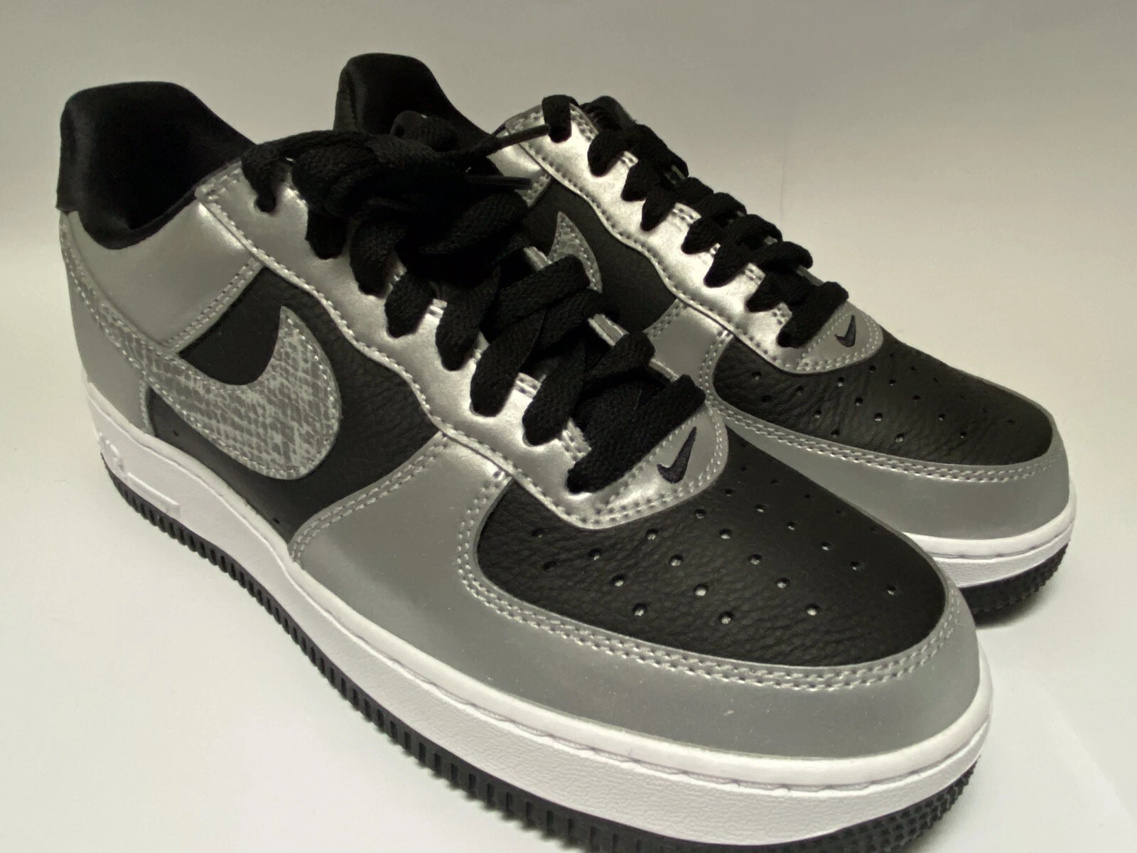 Nike Air Force 1 B CO.JP 3M SILVER SNAKE SzUs 8 Uk 7 W9.5 DS JORDAN SUPREME