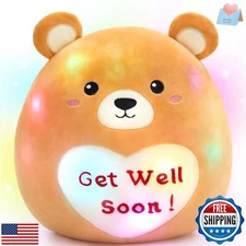 CozyWorld 12" Light Up Get Well Soon Bear Cute Bear Stuffed Animal Soft LED G