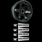 4 x Volk Racing TE37 SL Wheel Rays Engineering Rim Decal Sticker White Ultra XT