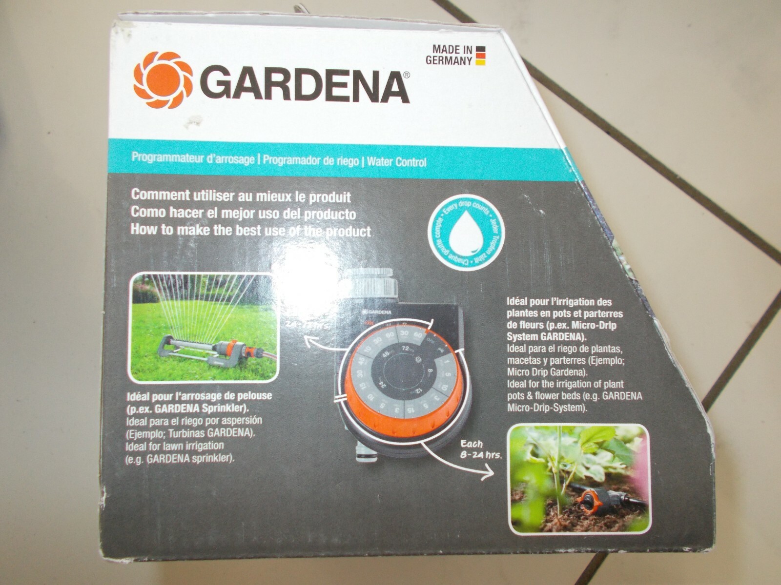 Programmateur D'arrosage Gardena Easy 1887 - Minuteur Automatique Pour Jardin