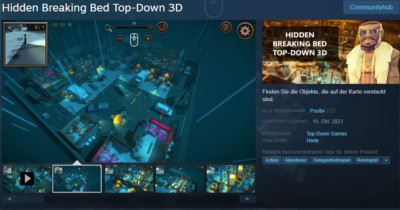 Global, Steam, Key, Pc-Spiel, Hidden breaking bed top-down 3D