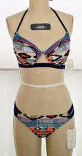 $160 TB TINIBIKINI Swimwear 3367SW Molded Cup Halter Push Up Swim Suit M L
