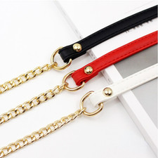 1 X Bag Metal Chain Replacement PU Leather Shoulder Bags Straps Handles DIY