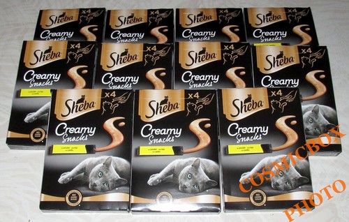 Lot de 11 boites SHEBA Creamy Snacks friandises pour Chats au poulets sans sucre - Afbeelding 1 van 4