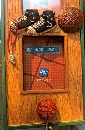 RUSS HOPES N DREAMS NEW HAND PAINTED BASKETBALL DOUBLE FRAME WITH HOOK BOX - Picture 7 of 11
