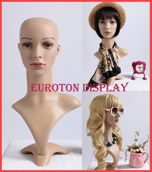 Dekokopf hell Schick weiblich feminin hübsch kopf Perückenkopf Frau Kopf FD-2  - Bild 2 von 4