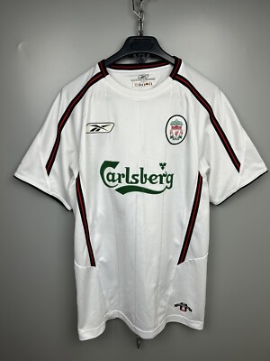 Reebok Liverpool FC 2003 2005 Away Shirt Football Carlsberg