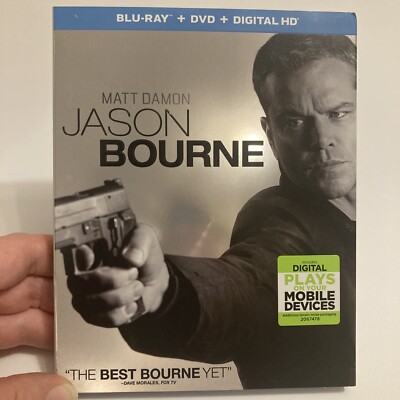 Jason Bourne Blu-ray + DVD + Digital HD Matt Damon new sealed with slipcover