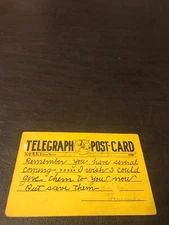 EARLY HUMOR - 1909 - POSTED POSTCARD - TELEGRAPH - REMEMBER YOU HAVE SEVERAL ...