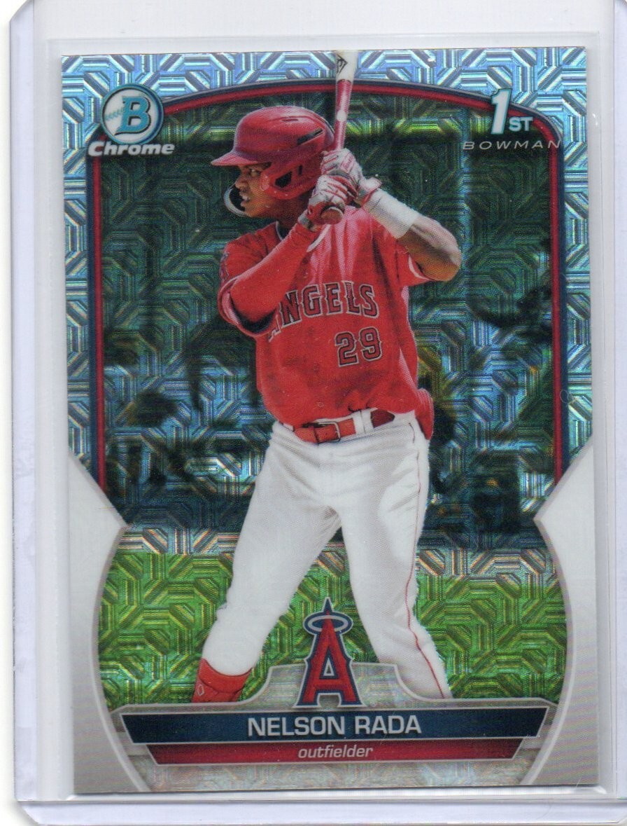 Nelson Rada 2023 Bowman Chrome Mojo Refractor BCP-132 Angels 1st