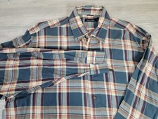 Nautica Men's Shirt Size L Plaid Long Sleeve Button Up Casual Cotton