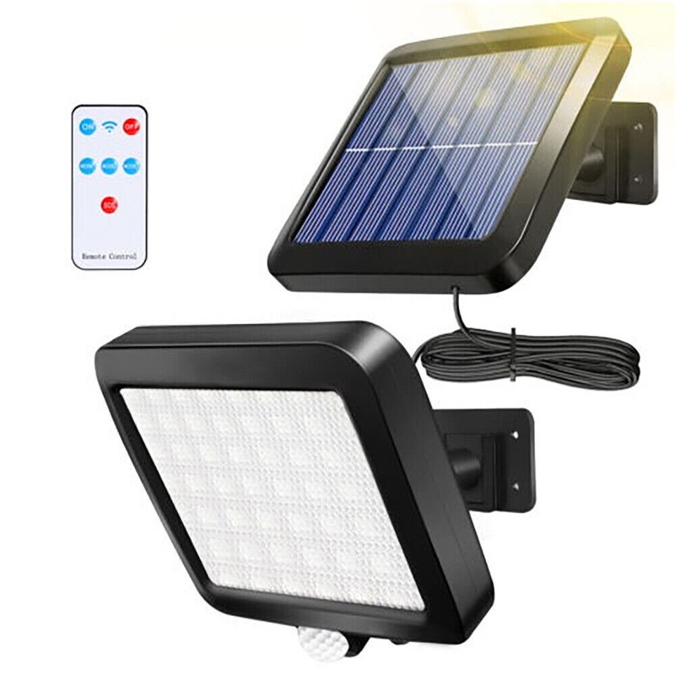 Westernpowers Solar PIR Motion Sensor Wall Light - 20/90 LED Outdoor Garden Lamp