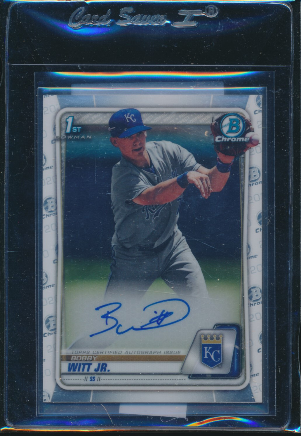 BOBBY WITT JR. AUTO 1st 2020 Bowman Chrome Prospects Autograph Rookie Card RC