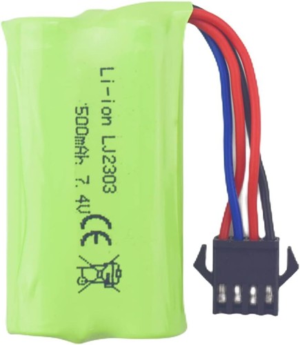 7.4V 500mAh Li-Ion Hochgeschwindigkeitsbatterie für RC-Boote, Autos, Schiffe - Photo 2/6