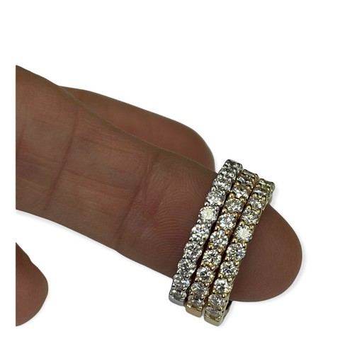 Natural Round Brilliants Stackable Set Rings 1.35 Carats 14kt Gold - Picture 3 of 5