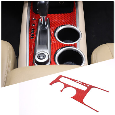 Carbon Fiber Red Center Console Gearbox Trim Panel For Nissan Pathfinder 2013-18