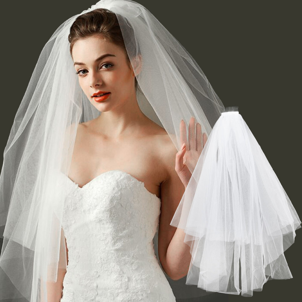 Bridal Head Accessories White Veil Wedding Dress Veil Bridal Veils eBay