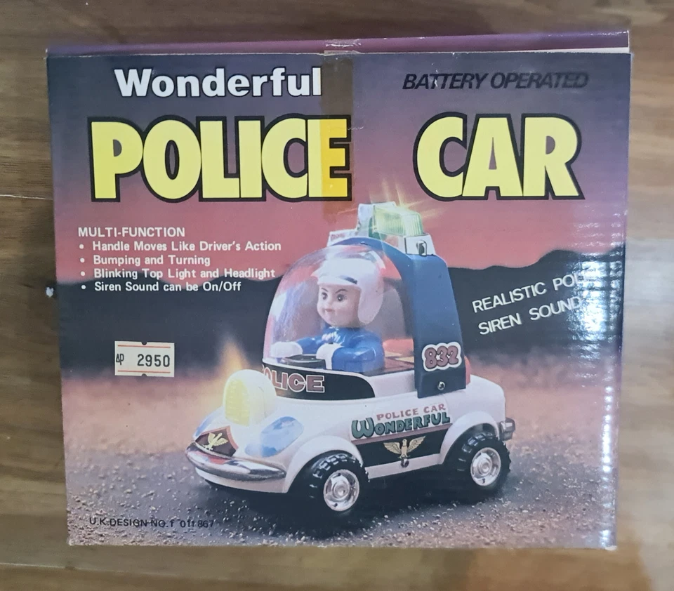 Vintage 90s Friction Police Car for kids battery operated NOS UNTESTED - Image 2 of 4