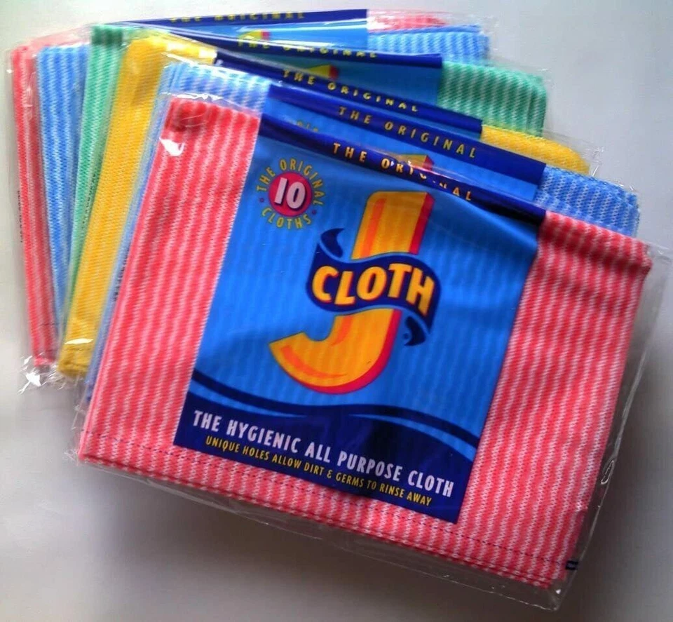 Original J Cloth Hygienic All Purpose Cleaning Cloth 10/Pk choose colour !