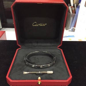 Cartier Love Bracelet Size 19 750 18k White Gold Wg Full Set Panther Image Is Loading Cartier Love Bracelet Size 19 750 18k White