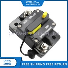 1X 60AMP 12V DC Circuit Breaker Reset Car Auto Marine Stereo Audio FuseInverter