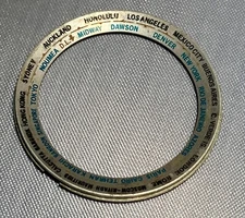 Original Inner Rotating Bezel Chapter City Ring Seiko 6117-6400 World Time