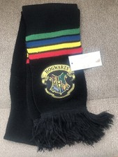 Hogwarts Crest Striped Scarf, Harry Potter, Wizarding World, CultureFly Limited 