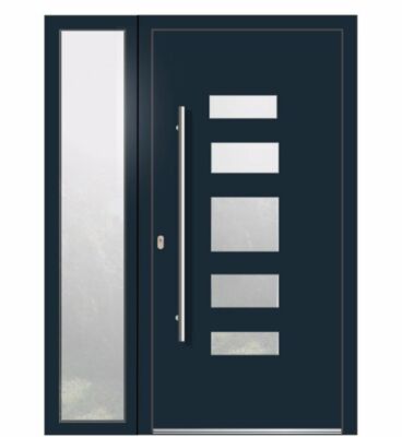 Welthaus Haustür WH75N RC2 Aluminium mit Kunststoff Tür LA533 + 1 Seitenteil