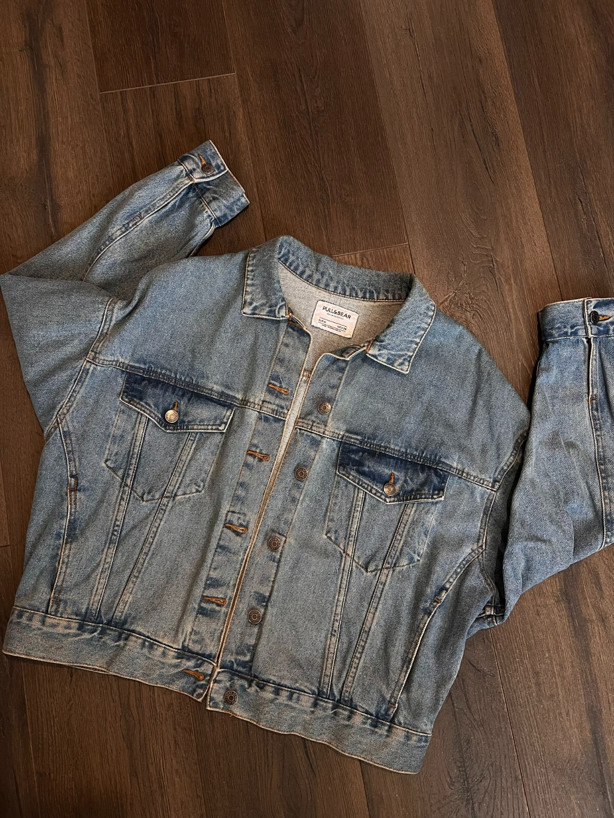 Unique Women Hand Painted Oversized Bomber Denim Jacket Disney Mermaid Handmade image 4