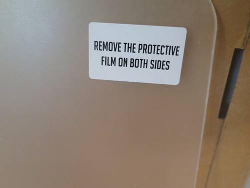 Clear Acrylic Barrier Shield Sneeze Guard Plexiglass w/Stand - 32" x 24" - New - Picture 3 of 8