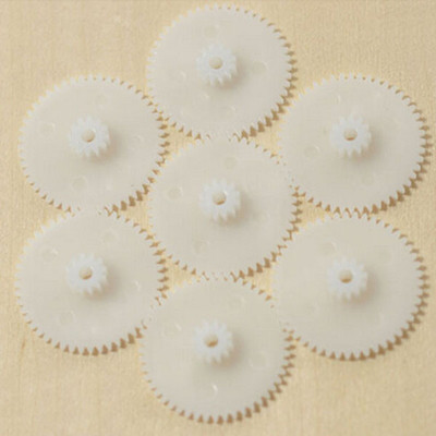 20pcs double plastic gear reduction gears 0.5 modulus aperture 2.5mm DIY model