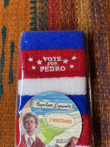 Napoleon Dynamite Set of 2 Wristbands “Vote For Pedro” 2006 NEW - Picture 2 of 5