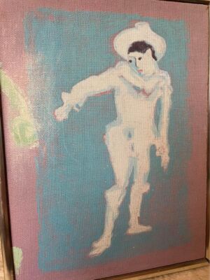 Pablo Picasso  Le Petite Pierrot  Canvas Art Painting by Lambert Studios Wood