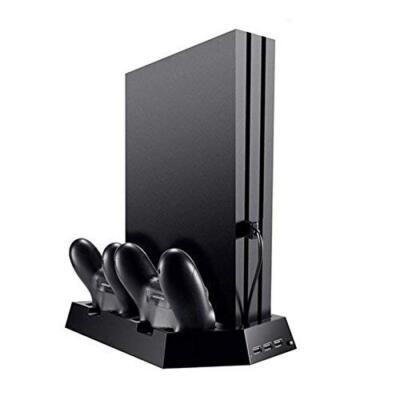 Dual Controller Charger Cooling Fan Usb Hub Vertical Stand For Sony Ps4/slim/pro