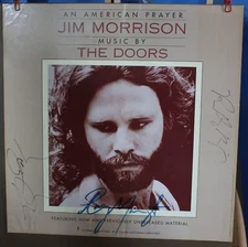The Doors Vintage 2-Sided US Promo Poster Signed by 3 Manzarek Densmore Krieger