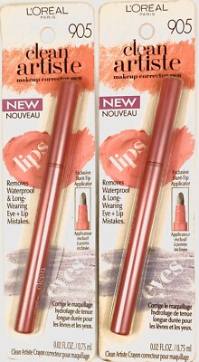 2 X Loreal Clean Artiste Eye & Lip  # 905 Makeup Corrector Pen 0.02 Oz