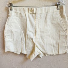 Vtg Tennis Shorts Men 36 Light Yellow Casual Elastic Waist Pockets Retro 70s