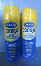  Lot of 2 Dr. Scholl  s Odor-X Ultra Odor Fighting Foot Spray Powder 4.7 oz