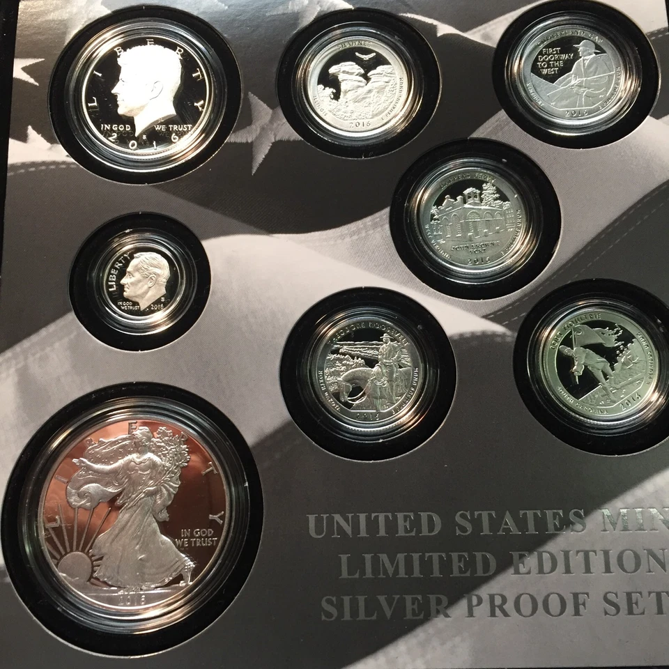 2016  8-PC Limited Edition Silver Proof Set w/ 2016W Silver Eagle (49,647minted) - Image 4 of 4