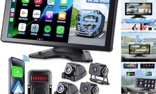 RV Camera System with CarPlay Android Auto, 10.36'' Monitor with Blind Spot
