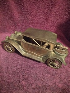 VINTAGE CAST METAL 1912 CADILLAC CIGARETTE DISPENSER & LIGHTER MADE IN JAPAN